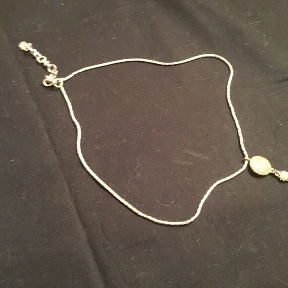 Silvertone Adjustable Chain With Charm Pendant - Picture 4 of 5